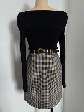Vintage Checkered Gingham Skirt